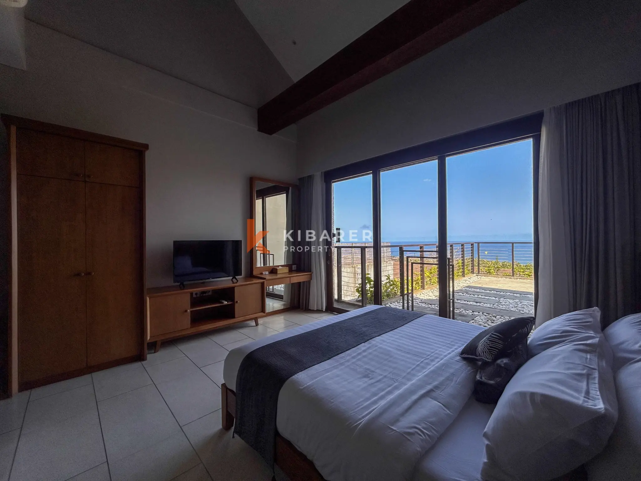Modern Three-Bedroom Villa with Pool and Scenic Balcony Views in Nusa Dua