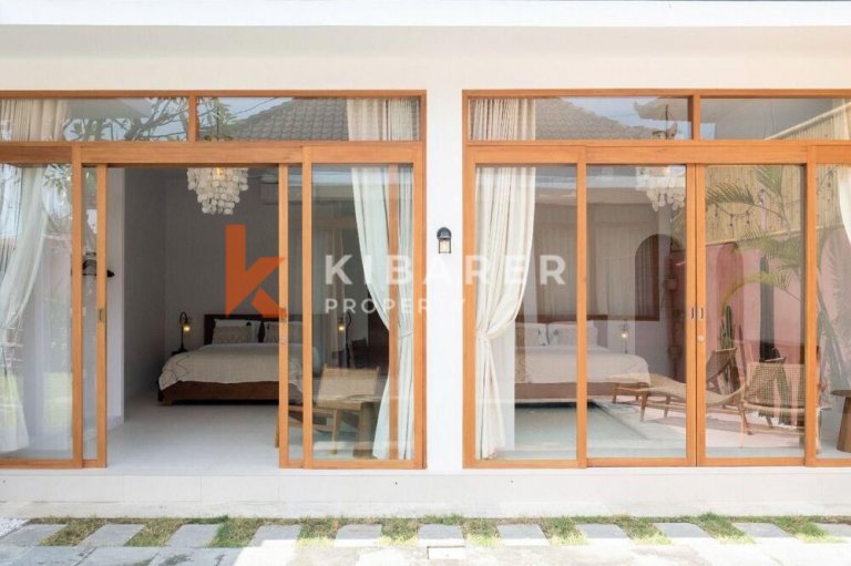 Modern Three Bedroom Minimalist Enclosed Living Room Villa Situated in Umalas