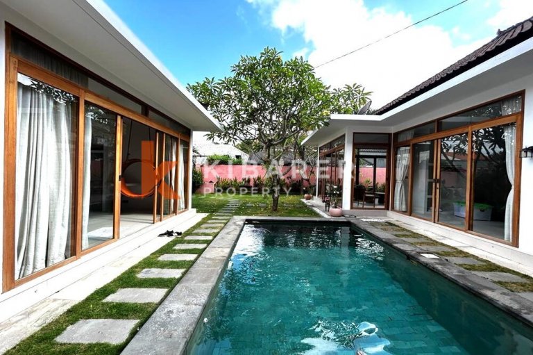 Modern Three Bedroom Minimalist Enclosed Living Room Villa Situated in Umalas