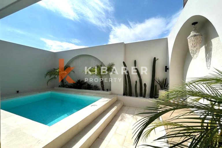 Stunning Three Bedroom Enclosed Livingroom Mediterranean Touches Villa Located in Pererenan
