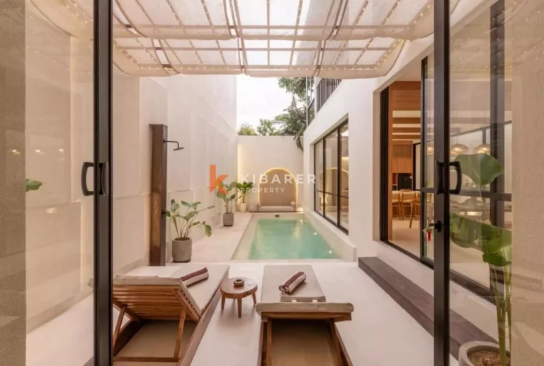 Modern Tropical Three Bedroom Villa with Rooftop & Enclosed Spaces in Pererenan