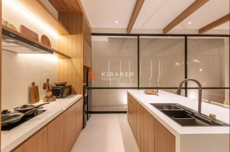 Modern Tropical Three Bedroom Villa with Rooftop & Enclosed Spaces in Pererenan