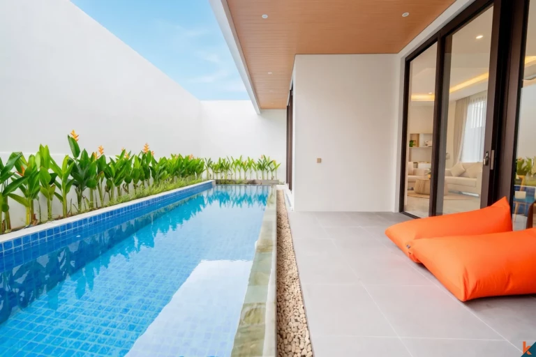 Private swimming pool at modern 3-bedroom villa in Umalas, Bali