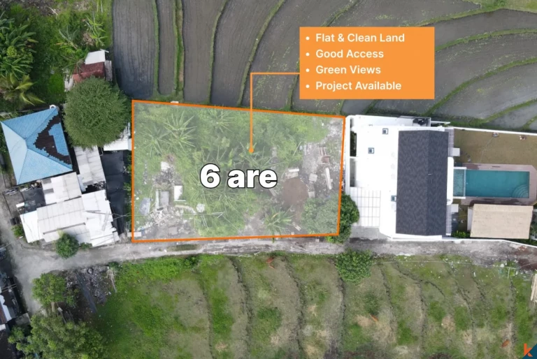 Terrain en bail emphytéotique de premier choix de 6 are avec vue dégagée sur la verdure à Padonan