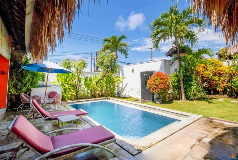 Villa balinaise élégante de deux chambres à louer à Ungasan