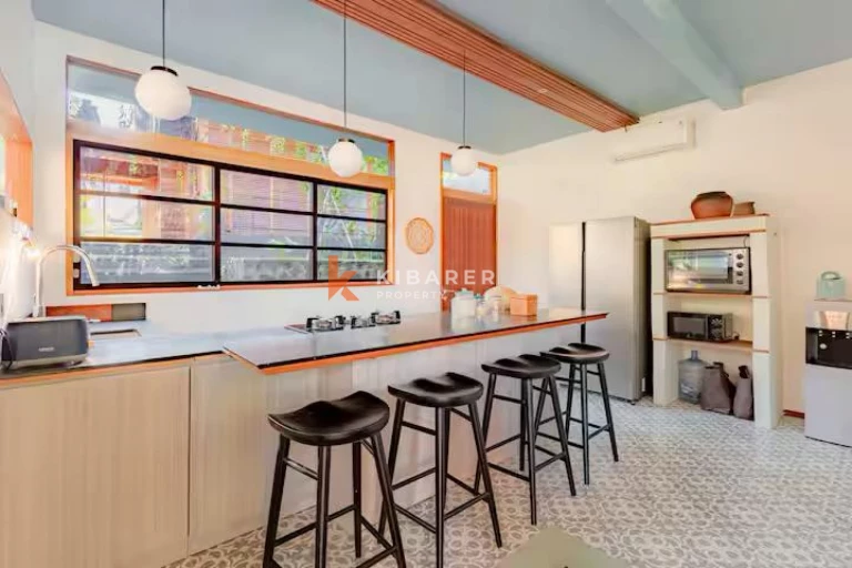 Collaboration Wood & Concrete Four-bedrooms Villa in Peaceful Tumbak Bayuh