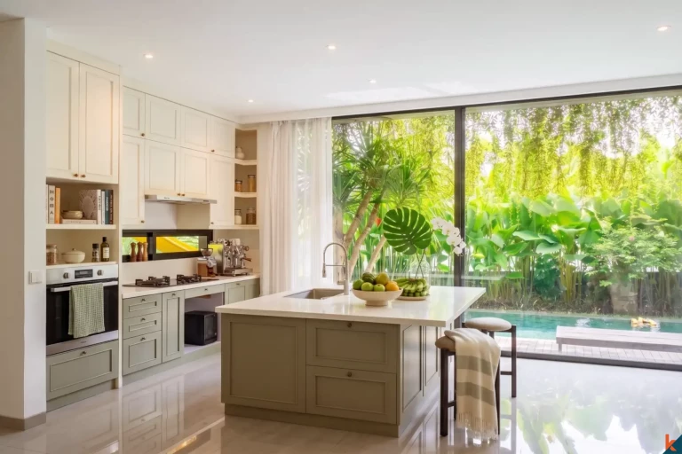 Villa exclusive de quatre chambres en pleine propriété, sur plan, avec vue panoramique sur les rizières à Sanur