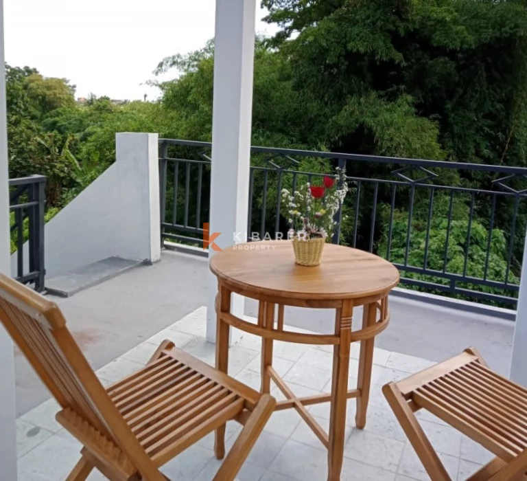 Charming Two-Bedroom Villa with Enclosed Living Room and Pool in Padonan