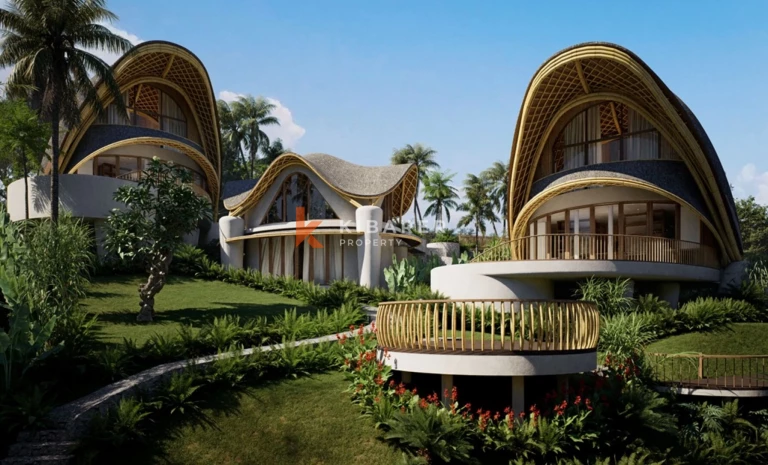 Eco-Luxury Three Bedroom Bamboo Villa with Tranquil River Views in Tabanan