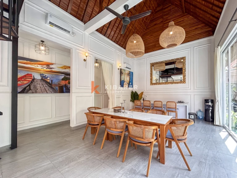 Elegant Four-Bedroom Tropical Pool Villa with Enclosed Living Spaces in Umalas