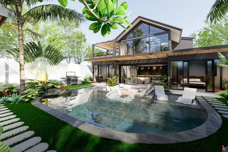 Modern Off-Plan  Vila Sewa Tiga Kamar Tidur Dijual di Canggu