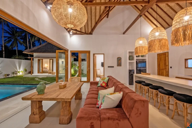 Vila sewa tiga kamar tidur yang indah dengan pengaruh tradisional di Ubud - Lodtunduh
