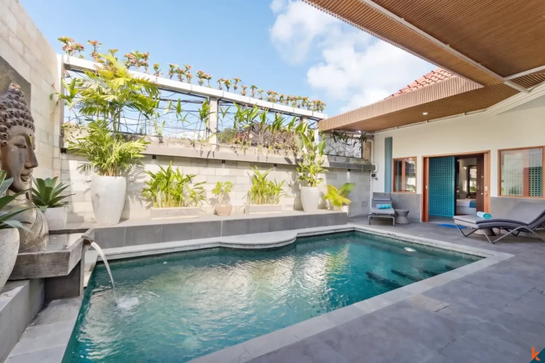 Properti sewa dua kamar tidur yang bagus di Sanur dengan jarak berjalan kaki ke pantai