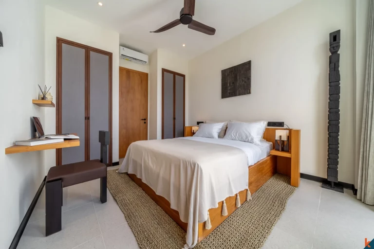 Two bedroom eco-living villas with rice field views for lease in Pererenan