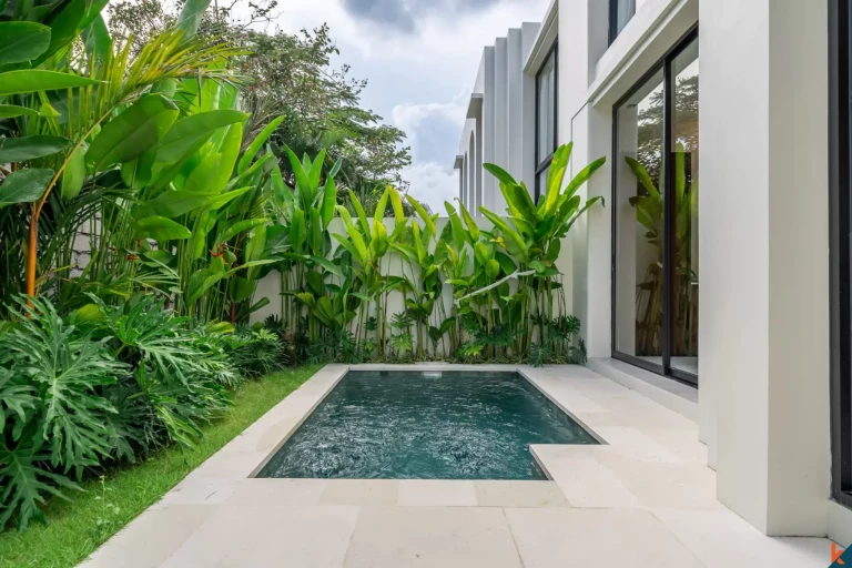 Two bedroom eco-living villas with rice field views for lease in Pererenan