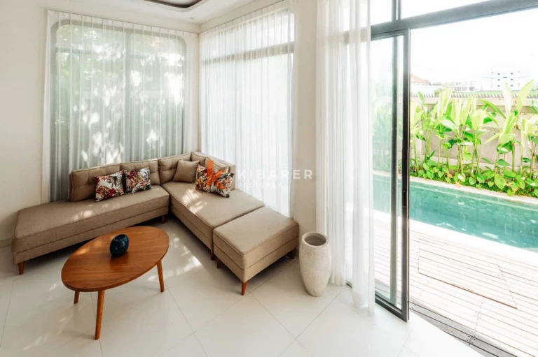 Two Bedroom Villa for Rent in Canggu with Enclosed Living and Ricefield View (Available on 28th August 2026)