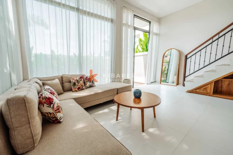 Two Bedroom Villa for Rent in Canggu with Enclosed Living and Ricefield View (Available on 28th August 2026)