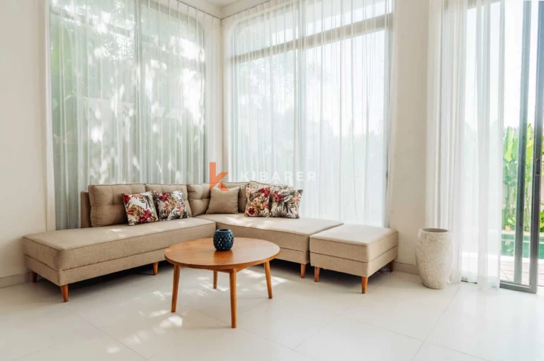 Two Bedroom Villa for Rent in Canggu with Enclosed Living and Ricefield View (Available on 28th August 2026)