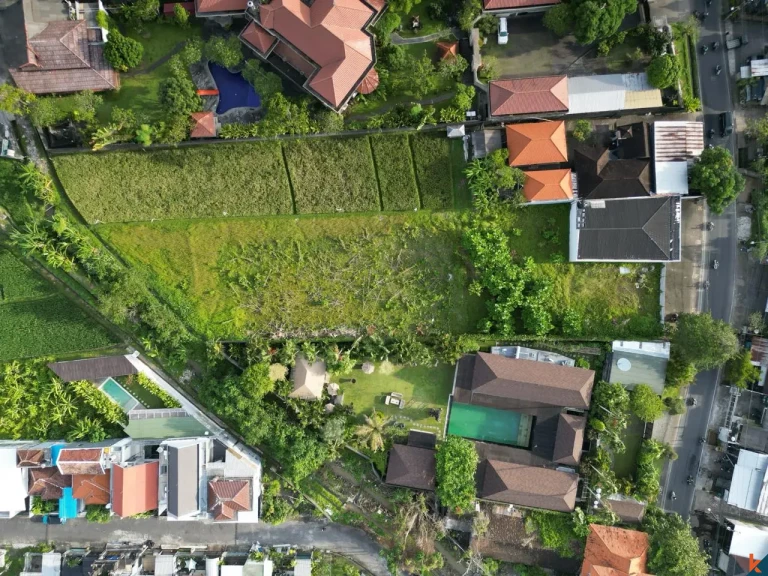 Terrain résidentiel plat de premier choix de 9 ares à louer à Kerobokan