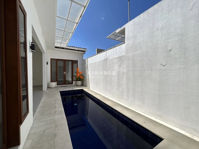 Modern Two-Bedroom Unfurnished Villa with Private Pool for Yearly Rent in Kerobokan