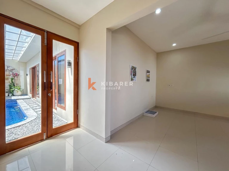 Modern Two-Bedroom Unfurnished Enclosed Villa with Private Pool for Rent in Kerobokan