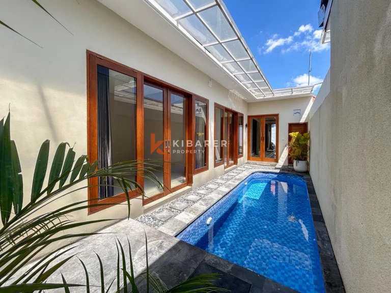Modern Two-Bedroom Unfurnished Enclosed Villa with Private Pool for Rent in Kerobokan