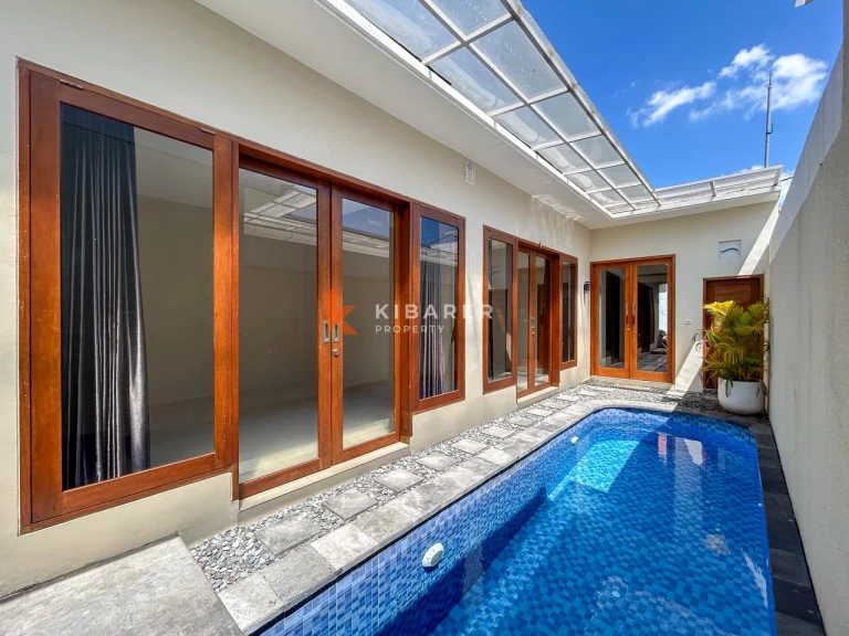 Modern Two-Bedroom Unfurnished Enclosed Villa with Private Pool for Rent in Kerobokan