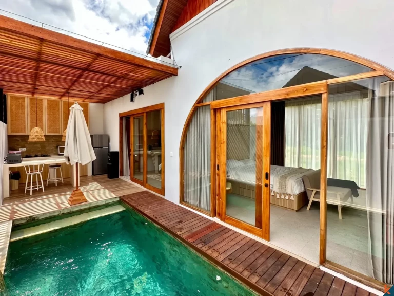 Villa neuve de deux chambres à louer faisant partie d'un complexe privé à Ubud