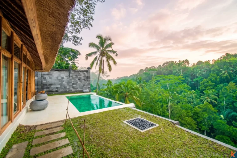 New jungle view mini resort six villas for lease in Ubud