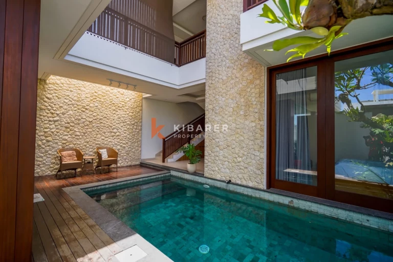 Vila Tiga Kamar Tidur Berperabotan Lengkap dengan Ruang Tertutup di Cemagi