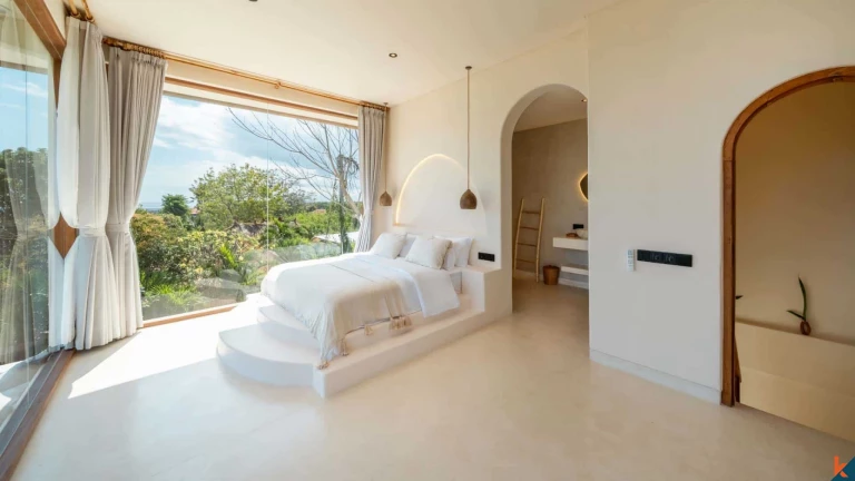 Vila Mediterania Modern Satu Kamar Tidur dengan Pemandangan Laut di Nusa Lembongan