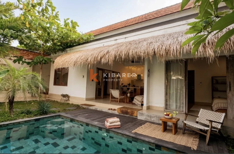 Villa tropicale de deux chambres avec piscine privée à Umalas