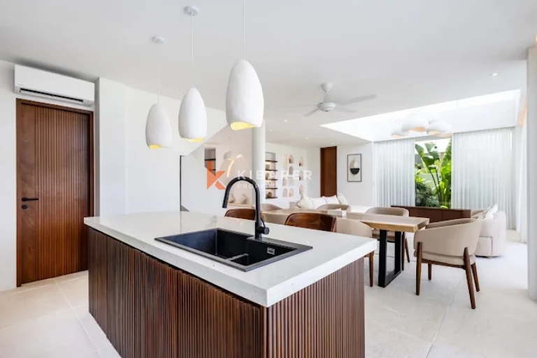 Three Bedroom Mediterranean Elegance and Tropical Island Living in Seaside Seseh with Beach View and Rooftop Pool