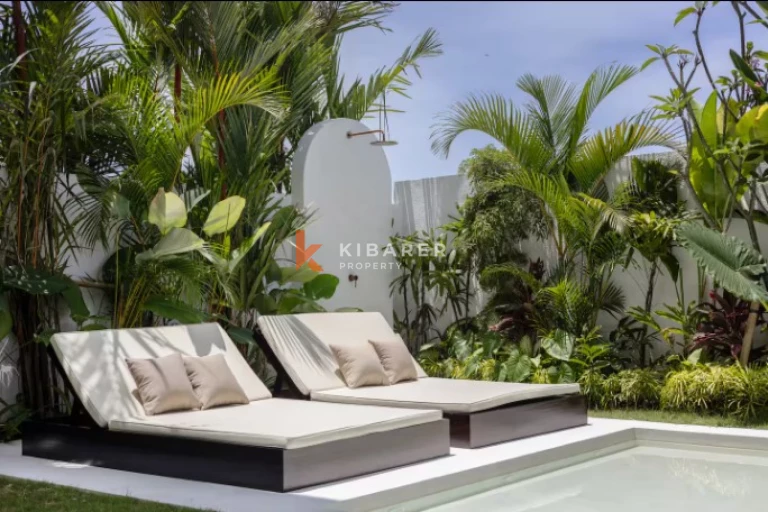 Three Bedroom Mediterranean Elegance and Tropical Island Living in Seaside Seseh with Beach View and Rooftop Pool