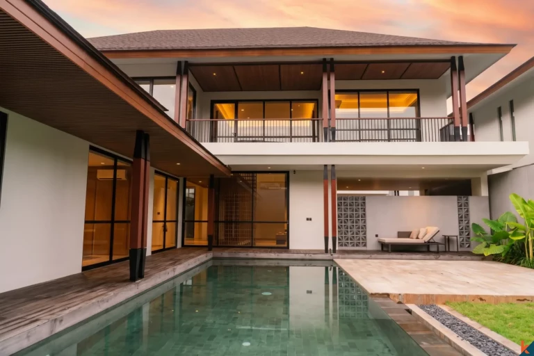 Amazing brand new four bedrooms freehold real estate for sale in private residence in Jimbaran