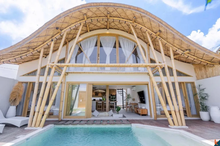Tropical Three Bedroom Leasehold Villa for Sale in Tibubeneng, Canggu