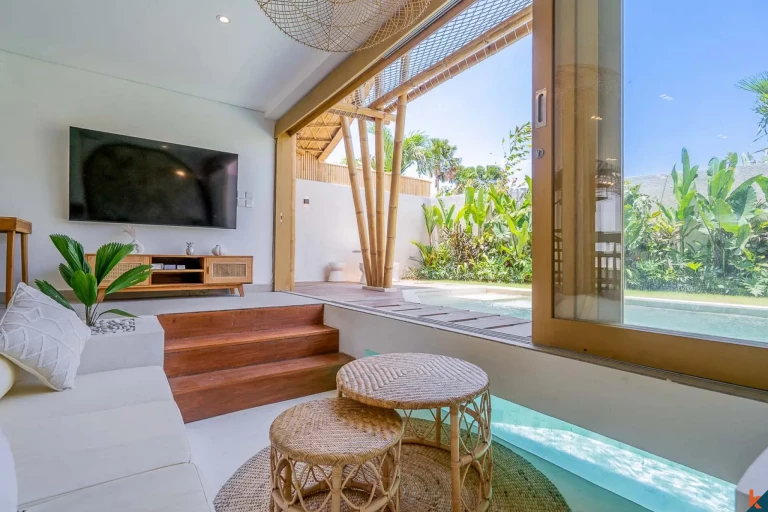Tropical Three Bedroom Leasehold Villa for Sale in Tibubeneng, Canggu