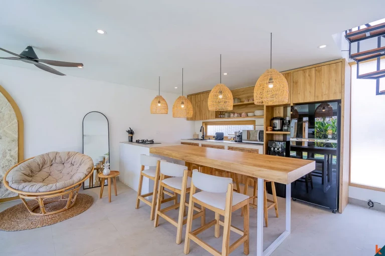 Tropical Three Bedroom Leasehold Villa for Sale in Tibubeneng, Canggu