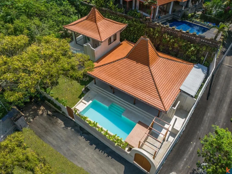 front look on brand new Joglo villa with pool in Mas, Ubud