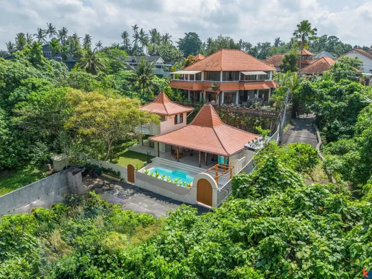 front look on brand new Joglo villa with pool in Mas, Ubud