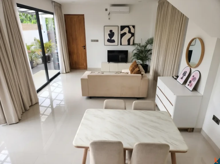 Fully furnished modern interior of a 2-bedroom house in Bali