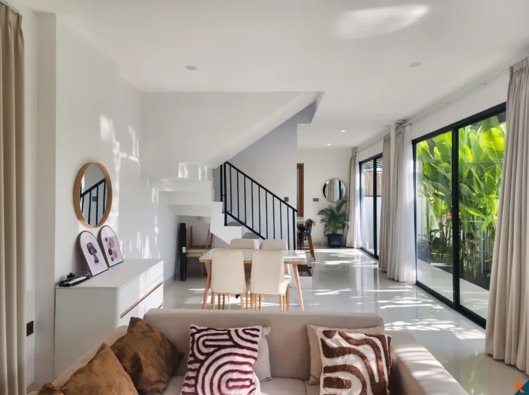 Contemporary living area with homey furniture in Mengwi house