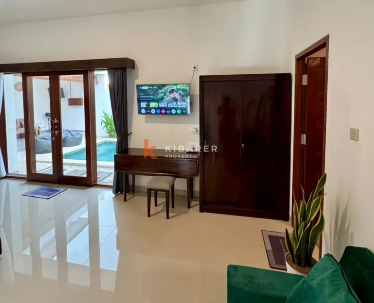 Modern Two-Bedroom Villa with Open Living and Private Pool in Kerobokan