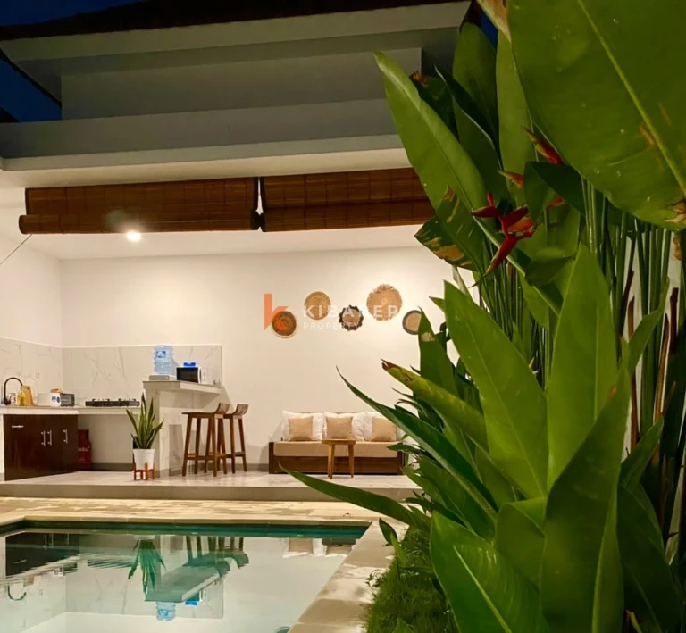 Modern Two-Bedroom Villa with Open Living and Private Pool in Kerobokan