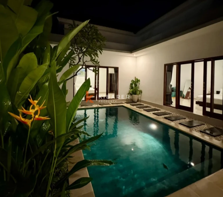 Modern Two-Bedroom Villa with Open Living and Private Pool in Kerobokan